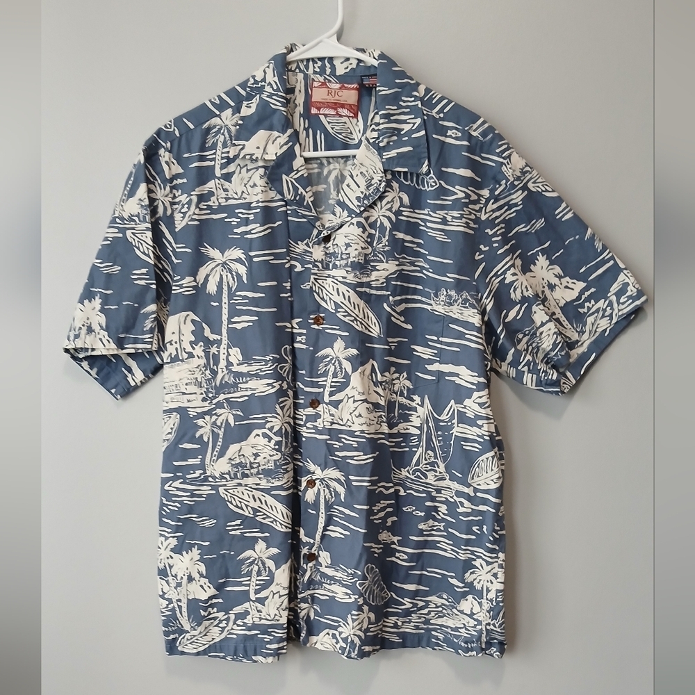 RJC Made In Hawaii Tropical Print Shirt Mens Large(read below) Resortwear